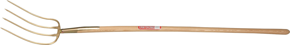 Dunggabel Erntekönig 4 Zinken, Zinkenlänge 310 mm, geschmiedet, von FREUND VICTORIA