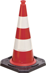 NORDWEST Leitkegel H.500mm mit 2 Streifen Typ A (RA1), TL+BASt, 3,20 kg, 33x33cm