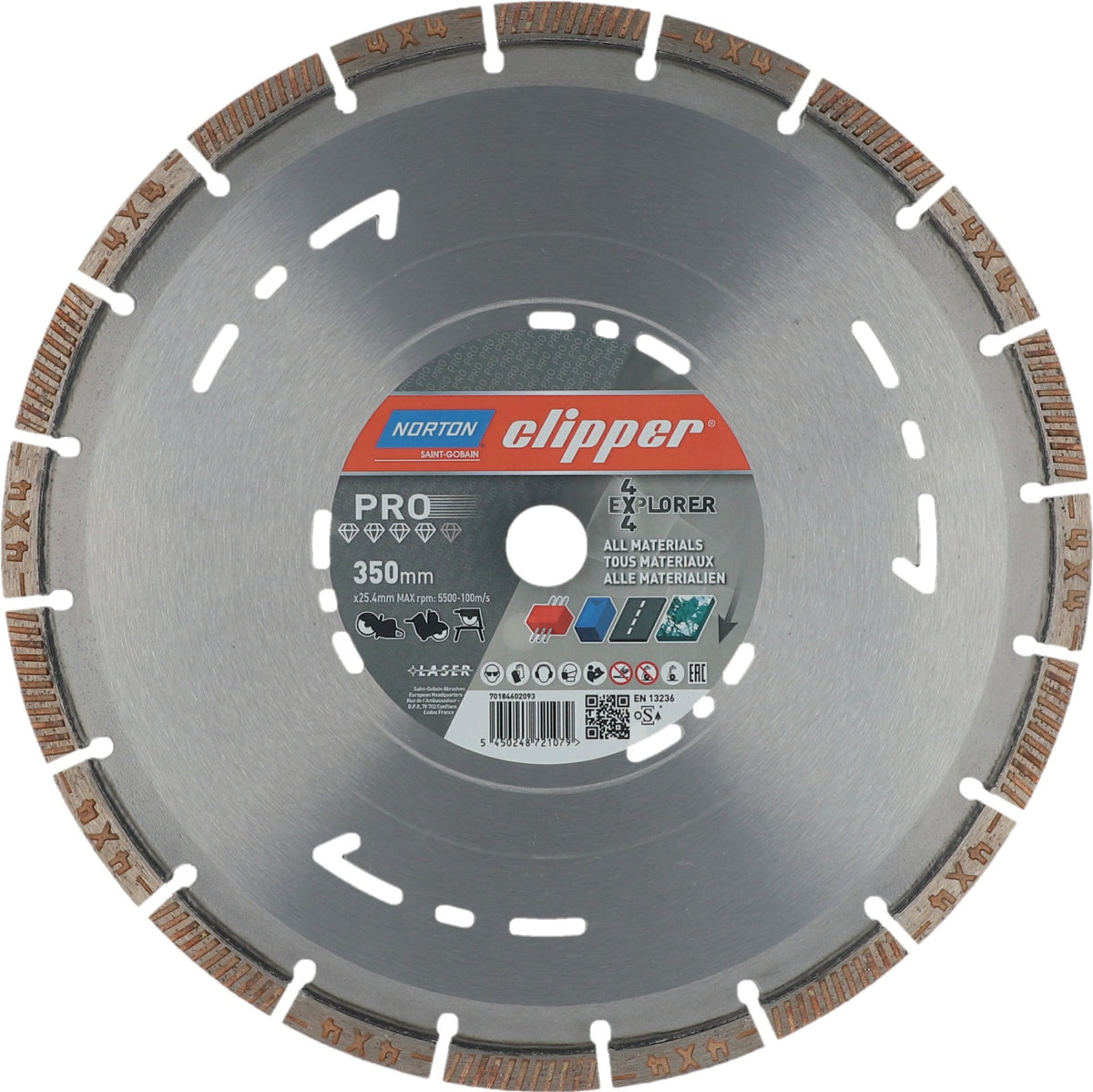 NORTON CLIPPER Diamanttrennscheibe 4x4 Explorer 125 mm für Winkelschleifer