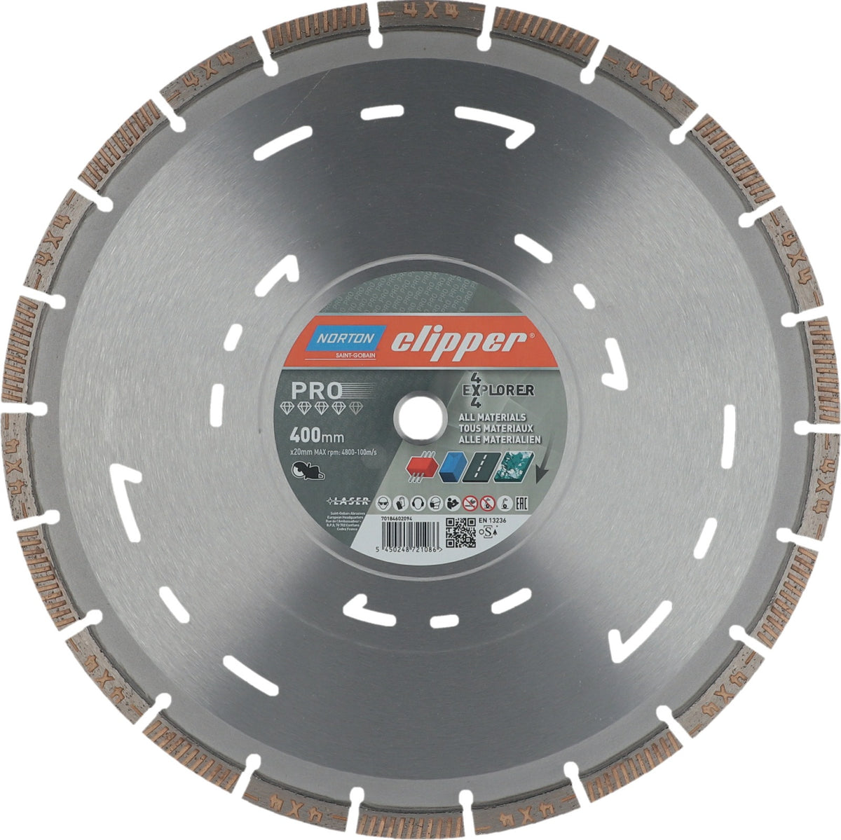 NORTON CLIPPER Diamanttrennscheibe 4x4 Explorer 125 mm für Winkelschleifer
