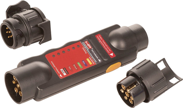 HP AUTOZUBEHÖR Anhänger-Beleuchtungstester 12 V, 7/13-polig, mit LED-Anzeige
