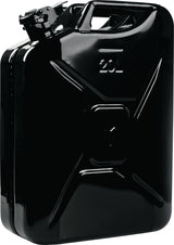 VALPRO Kraftstoffkanister 20 l Schwarz RAL 9005 – Stahlblech 0,9 mm, Bajonettverschluss, DIN 7274