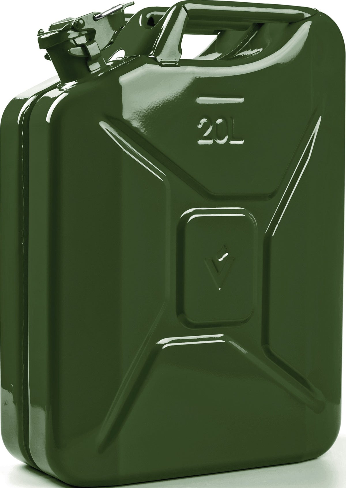 VALPRO Kraftstoffkanister 20 l Schwarz RAL 9005 – Stahlblech 0,9 mm, Bajonettverschluss, DIN 7274