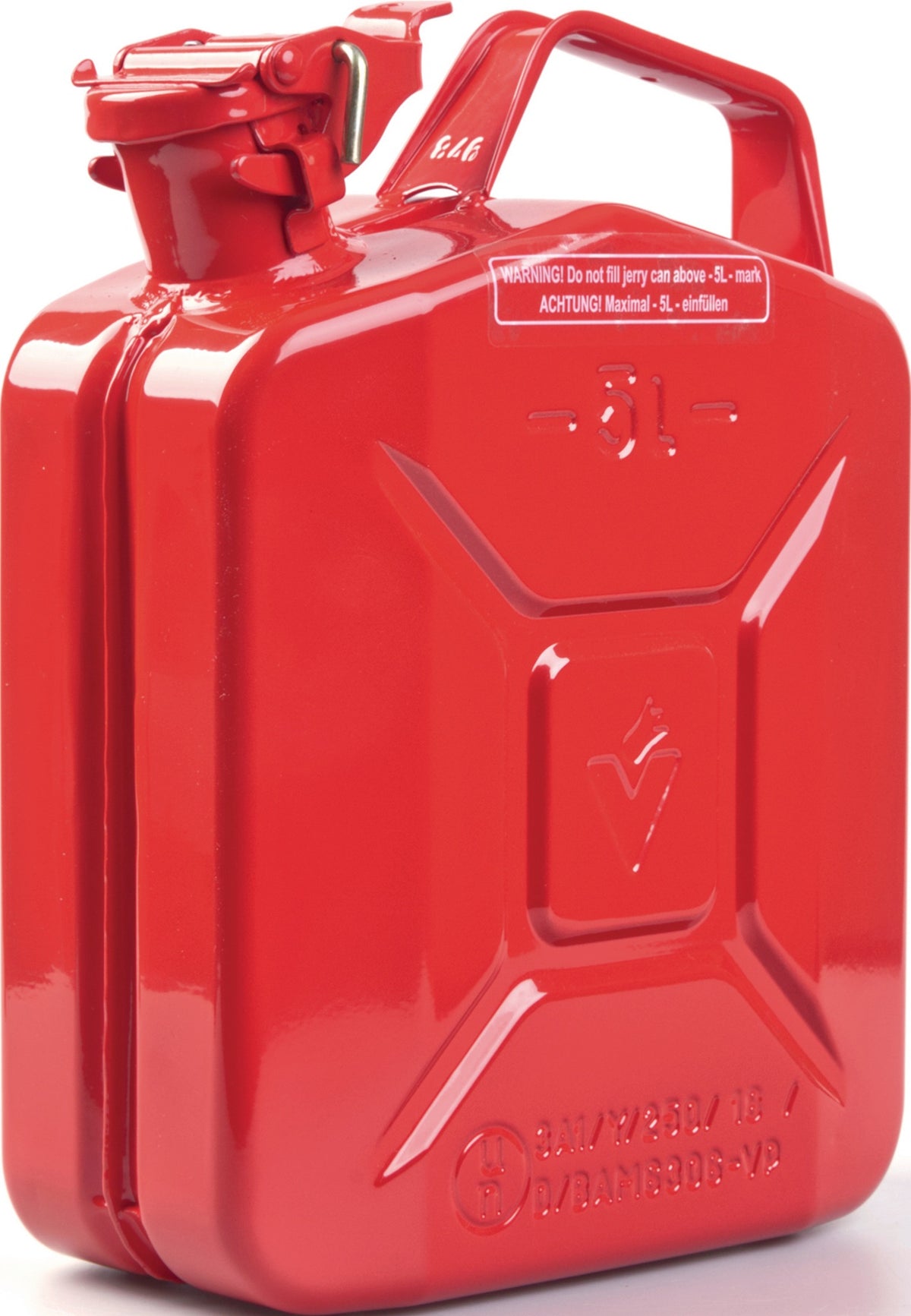 VALPRO Kraftstoffkanister 20 l Schwarz RAL 9005 – Stahlblech 0,9 mm, Bajonettverschluss, DIN 7274
