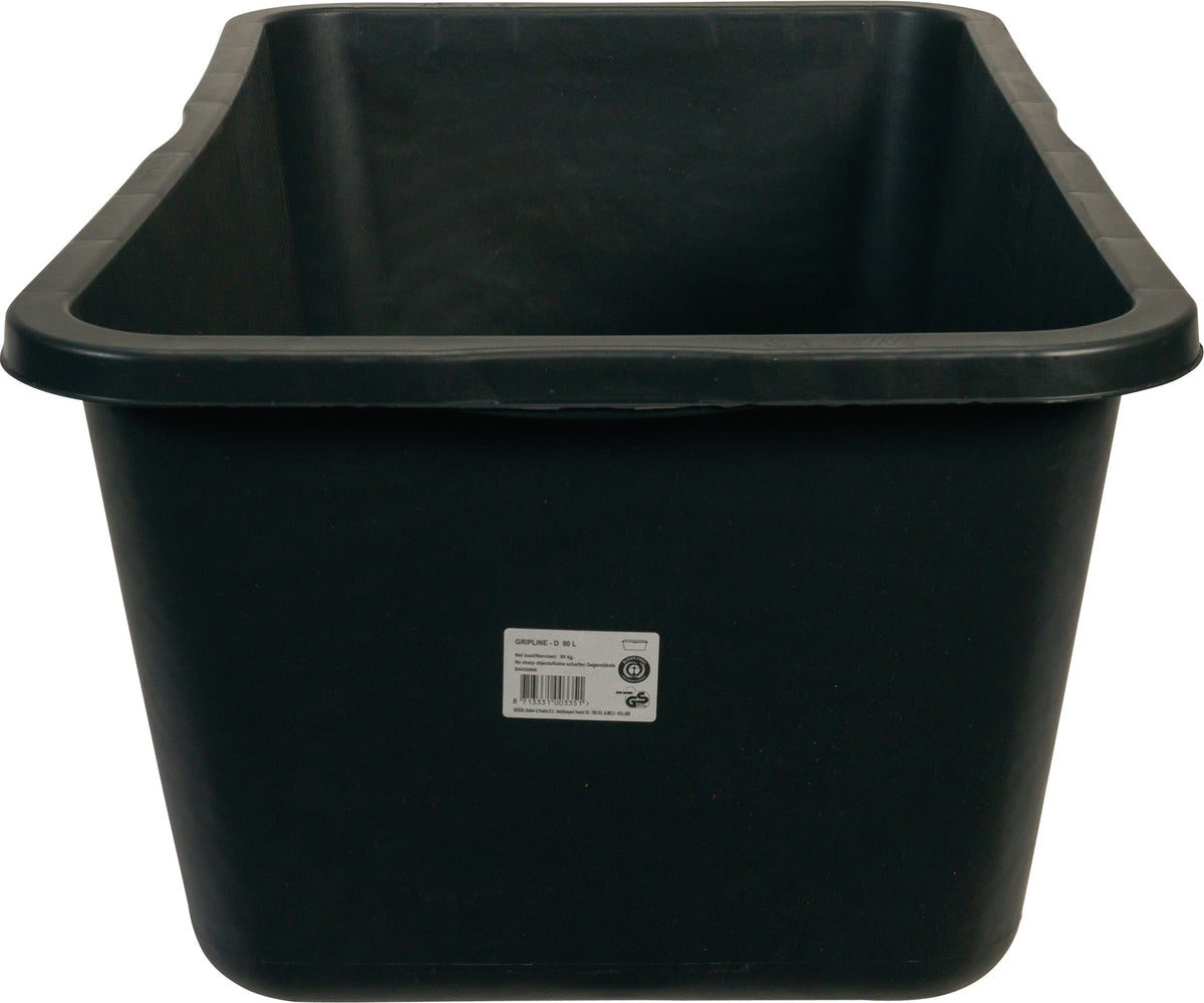 BERDAL Mörtelkasten GRIPLINE-D 65l schwarz – 4 Griffe & L-Skala