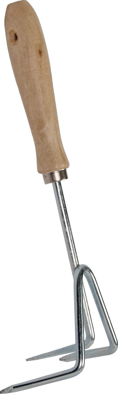 Grubber 75 mm 3 Zinken von TALEN TOOLS – Stahl/Holz für Garten- und Landschaftsbau