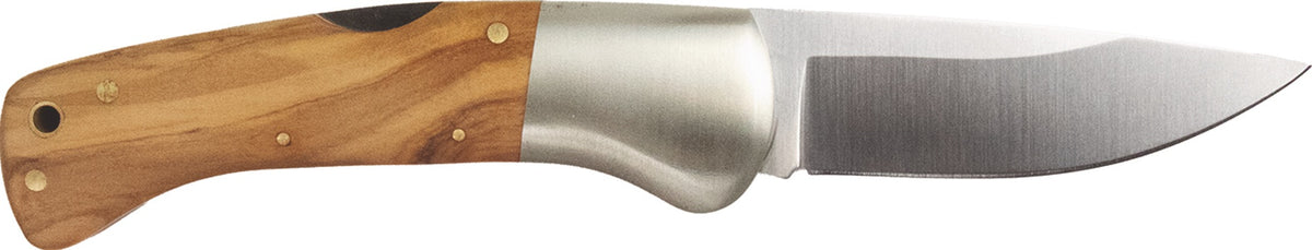 HESSE Taschenmesser mit 80 mm Klinge und Olivenholz-Beschalung