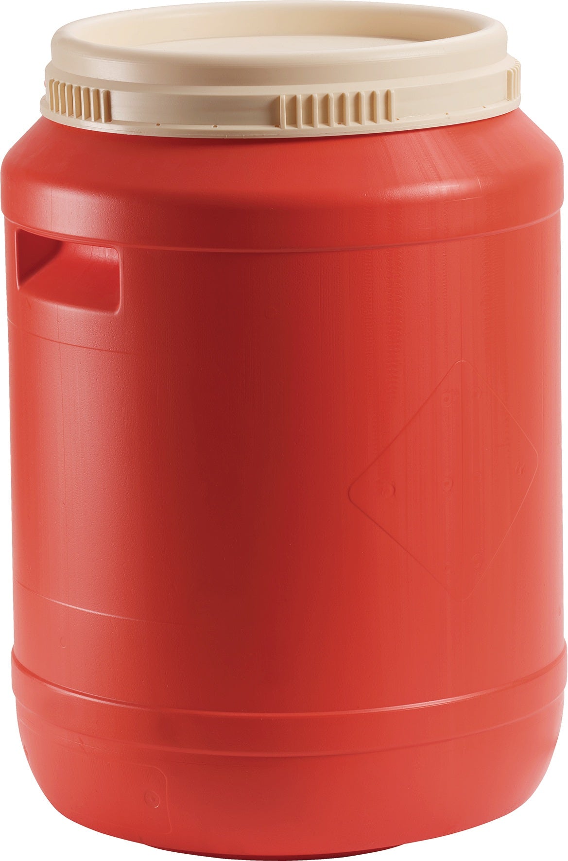 WEMAS Batteriefass 60 l HD-PE reinorange mit Deckel und Griffmulden