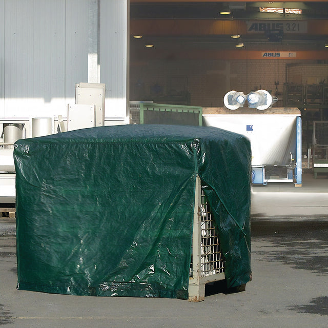 BioGreen Gitterboxabdeckhaube 850 x 1250 mm mit Reißverschluss, grün, 3,8 kg