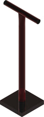 Erd-/Betonstampfer 730 mm x 730 mm von SCHAKE – Stahl, rot lackiert, mit Stahlrohrstiel