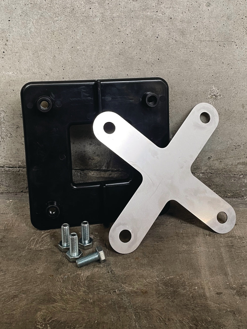 DANREC Verbinder CONNECTOR PLUS 184x32x184 mm – Kunststoff & Edelstahl für 4 Fahrplatten
