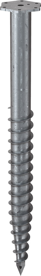 KRINNER Schraubfundament M L.2100mm D.114mm Gew.M24 20,9kg STA – feuerverzinkt, für Fertiggaragen und Container