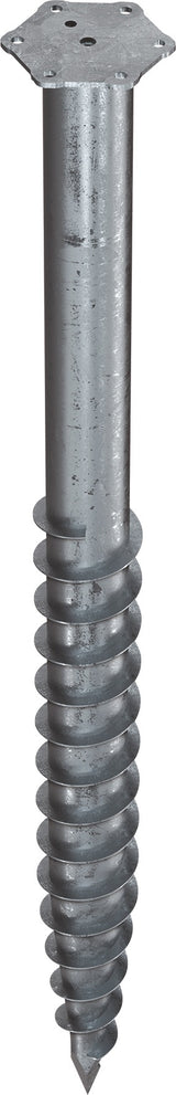 KRINNER Schraubfundament M L.2100mm D.114mm Gew.M24 20,9kg STA – feuerverzinkt, für Fertiggaragen und Container