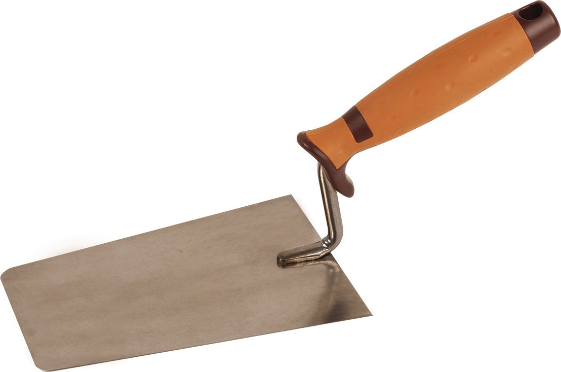 Maurerkelle 180 x 125 mm Super Prof von A.S.F. Fischer – Edelstahl-Blatt mit Softgriff