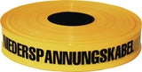 Trassenwarnband Achtung Starkstromkabel B.40mm L.250m gelb KELMAPLAST