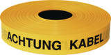 Trassenwarnband Achtung Starkstromkabel B.40mm L.250m gelb KELMAPLAST