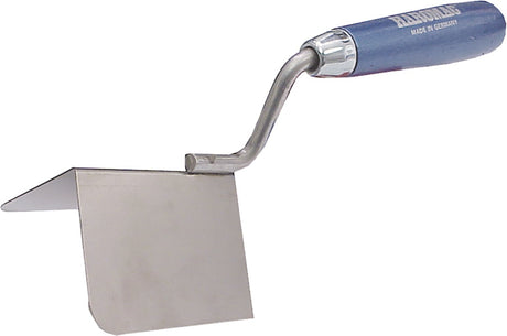 HAROMAC Außeneckenkelle 80 mm – Edelstahl 90°, ergonomischer Buchenholzgriff