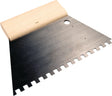 HAROMAC Kleberspachtel 128x180 mm Zahnung 6x6 mm – Rostfreier Edelstahl C2 mit Buchenholzgriff