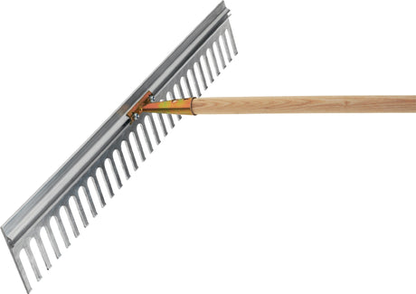 FLORA Alu-Rechen 750 mm Arbeitsbreite, 28 Zinken, verzinkte Stieldülle, ohne Stiel