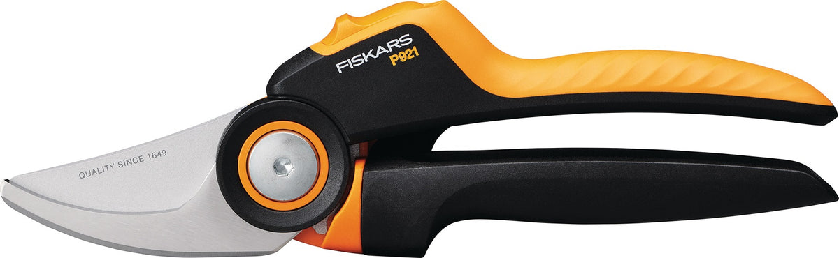 FISKARS Gartenschere Bypass 201 mm – PowerGear™ Technologie, Schneidleistung 24 mm