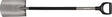 FISKARS Gärtnerspaten rund mit D-Griff – Stahl, 1250 mm Stiel, SoftGrip
