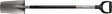 FISKARS Schmaler Spaten 250 x 153 mm Ergonomic mit Sägezahnkante und D-Griff