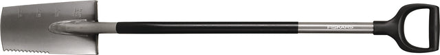 FISKARS Schmaler Spaten 250 x 153 mm Ergonomic mit Sägezahnkante und D-Griff