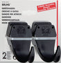 BRUNS Gerätehalter Haken 2 aus Kunststoff – 10 kg Tragkraft, 2er-Set