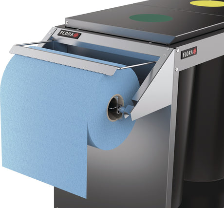 FLORA Papierrollenhalter L.22xB.50cm – Stabiler Halter für Reinigungswagen & Wandmontage