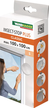 WINDHAGER Fliegengitter 100x100 cm weiß UV-beständig – Insektenschutz für Fenster