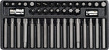PROMAT Kraftschraubersatz 40-teilig lang, Schlitz/PH/i6-KT./XZN/T – S2-Stahl, 3/8" & 1/2" Antrieb