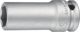 ASW Kraftschraubersteckschlüsseleinsatz 740 L 3/4 Zoll 6-Kant SW 17 mm, Länge 95 mm