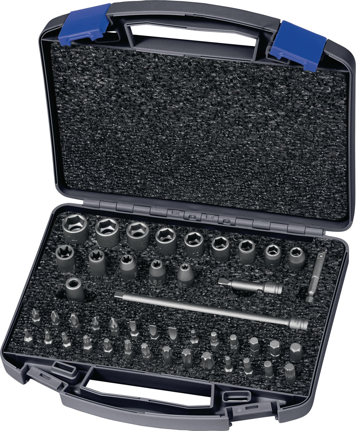 ASW Kraftstecknuss-Satz 700 KS 46 OL, 46-teilig, 1/4″ Antrieb, für Schlagschrauber