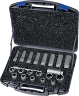 ASW Kraftsteckschlüsselsatz 720 SG 12 OL 12-tlg. 1/2 Zoll 6-kant für Schlagschrauber