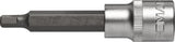 PROMAT Steckschlüsseleinsatz 1/2 Zoll Innen-6-kant SW 6 mm, Länge 90 mm, Chrom-Vanadium-Stahl