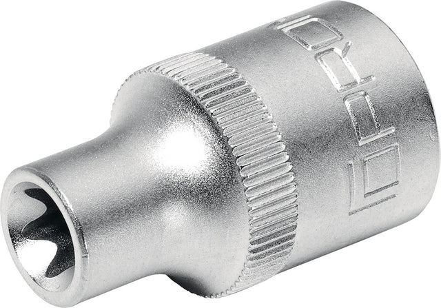 PROMAT Steckschlüsseleinsatz 1/2 Zoll E14, 38 mm, Chrom-Vanadium-Stahl, für Außen-TORX®