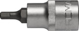 PROMAT Steckschlüsseleinsatz 1/2 Zoll Innen-6-kant SW 6 mm, Länge 90 mm, Chrom-Vanadium-Stahl