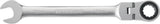PROMAT Maulringratschenschlüssel SW 13 mm, 180 mm, flexibler Ringkopf, 72 Zähne