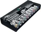 WERA Steckschlüsselsatz Zyklop Metal 28-tlg. 1/2 Zoll SW 10-19 mm mit 76 Zähnen