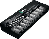 WERA Steckschlüsselsatz Zyklop Metal 29-tlg. 3/8 Zoll SW 8-19 mm mit 76-Zahn-Knarre