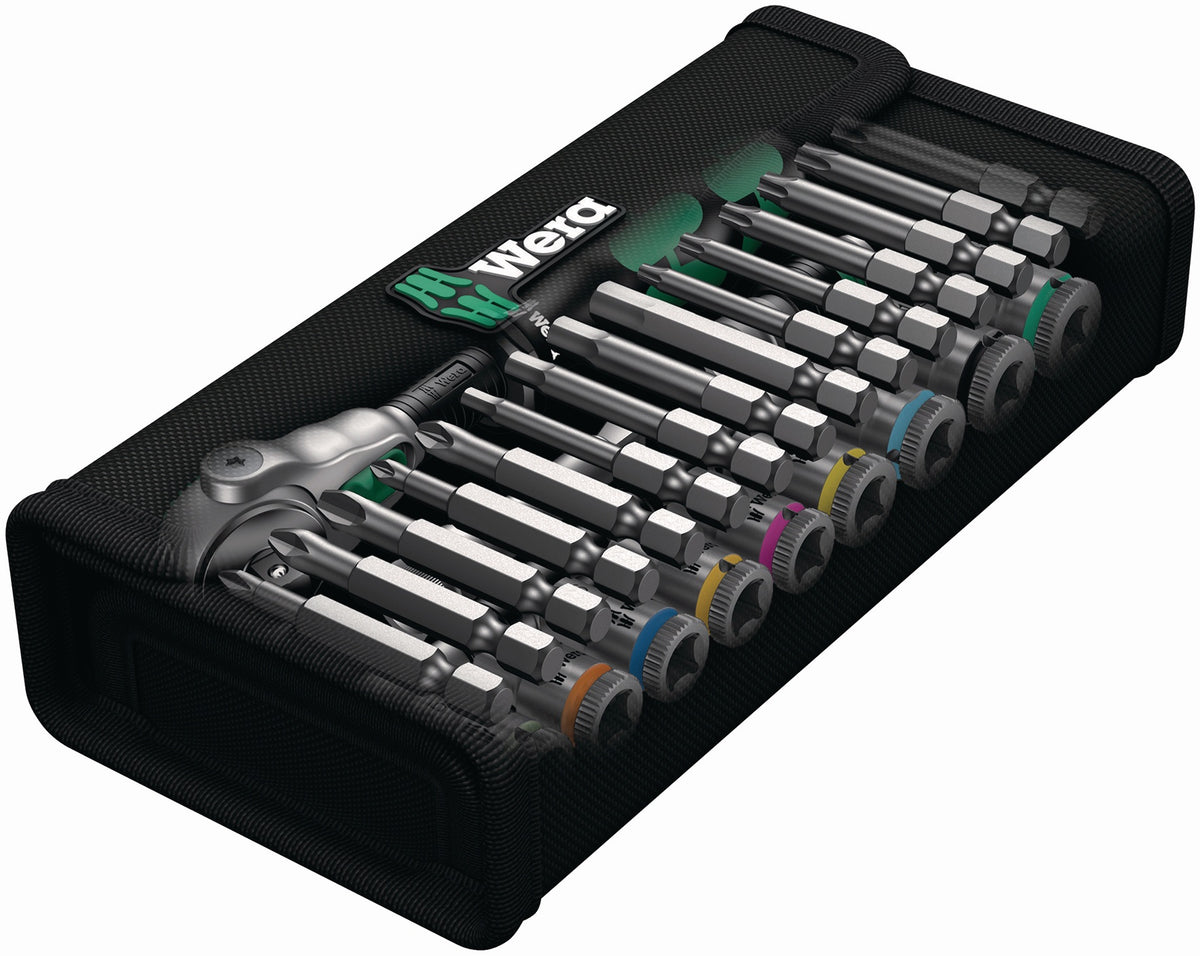 WERA Steckschlüsselsatz 8100 SA 6, 28-teilig, 1/4 Zoll, SW 5-13 mm, 72 Zähne