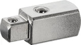 GEDORE Durchsteck-4-KT. Gr. 1/4 Zoll L. 25 mm mit Kugelsicherung – Verbindungsvierkant für Drehmomentschlüssel
