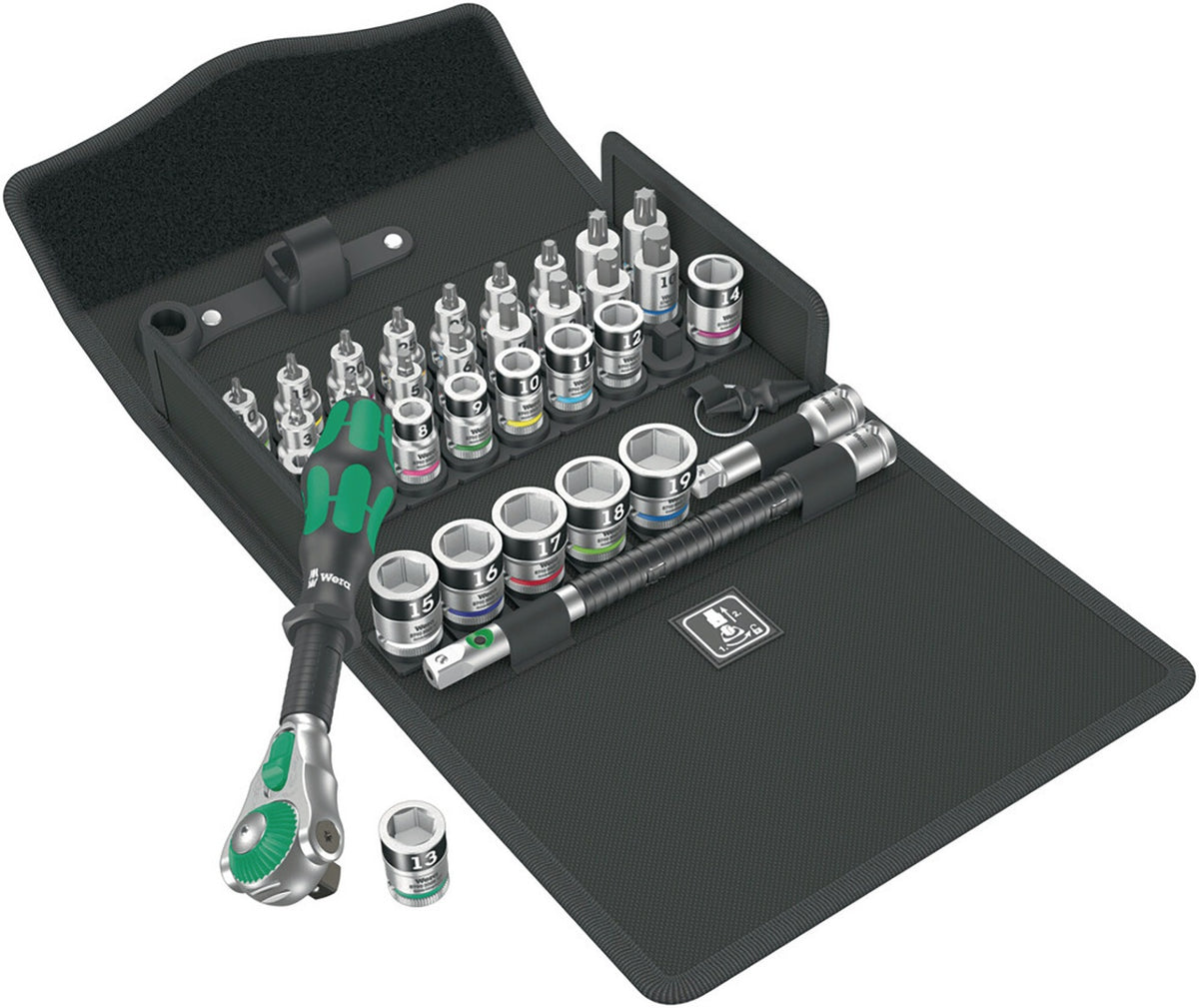 Wera Steckschlüsselsatz 8100 SB ALL-in Zyklop Speed 35-teilig 3/8 Zoll SW 6-19 mm