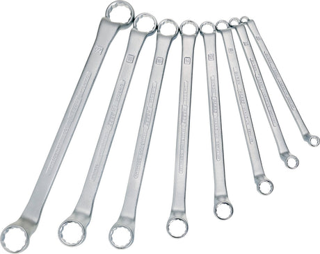 HAZET Doppelringschlüsselsatz 630/12 12-tlg. SW 6-32mm tief gekröpft – CV-Stahl, verchromt