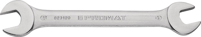 PROMAT Doppelmaulschlüssel 6x7 mm, 122 mm, matt verchromt, CV-Stahl, DIN 3110