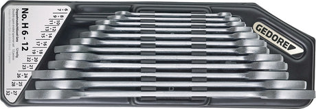 GEDORE Doppelmaulschlüsselsatz H 6-120, 12-teilig, SW 6-32 mm, CV-Stahl verchromt