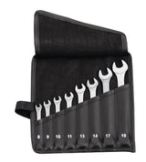 PROMAT Ringmaulschlüsselsatz 12-teilig SW 6-22 mm CV-Stahl verchromt in Rolltasche
