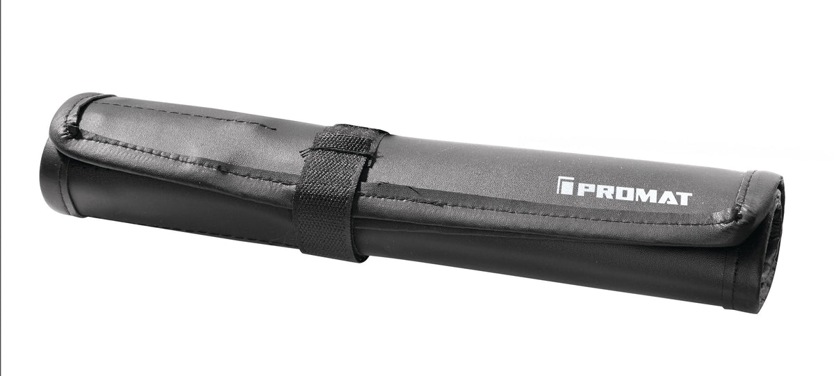 PROMAT Ringmaulschlüsselsatz 12-teilig SW 6-22 mm CV-Stahl verchromt in Rolltasche