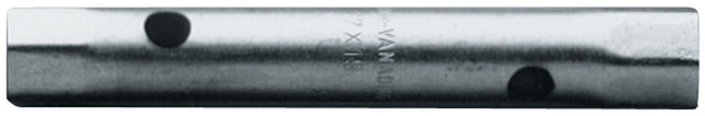 PROMAT Rohrsteckschlüssel SW 6x7 mm, Länge 100 mm, verchromt, DIN 896 – nahtloser Steckschlüssel