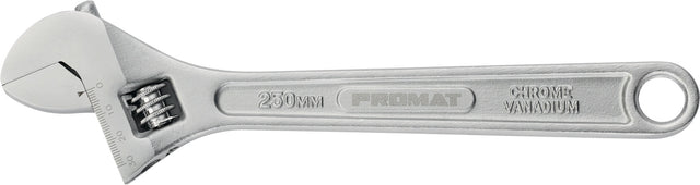 PROMAT Rollgabelschlüssel max. 19 mm, 150 mm, mit Einstellskala, verstellbar, matt verchromt